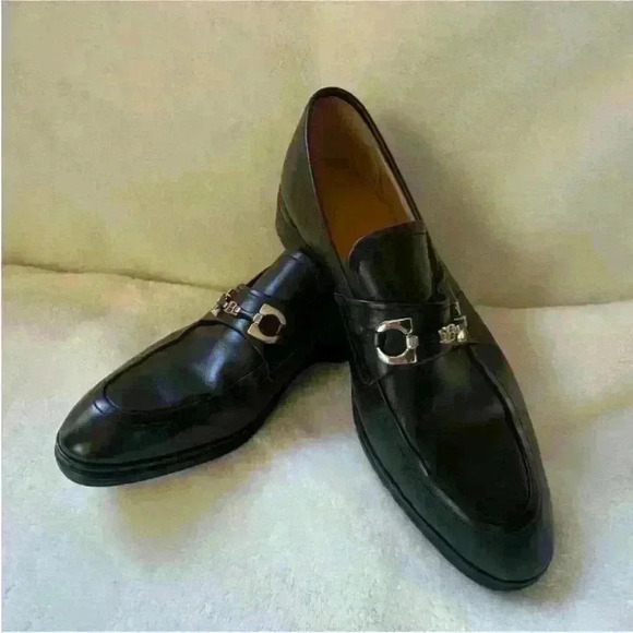 Bally- Men's "Cathio" Black Leather Loafer With Horse Bit Buckle U.S. Size 7.5 D - Picture 3 of 12